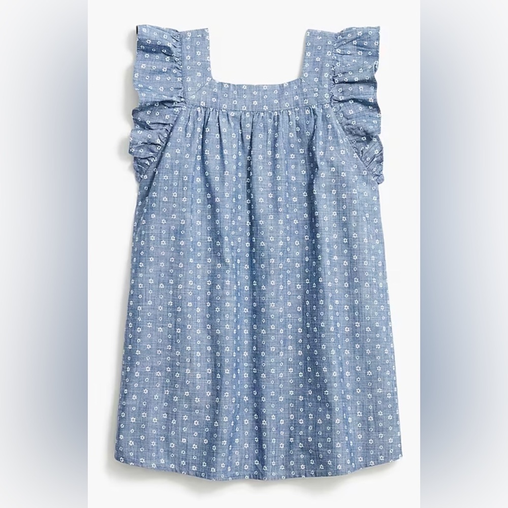J. Crew Floral Denim Dress Girl’s 10